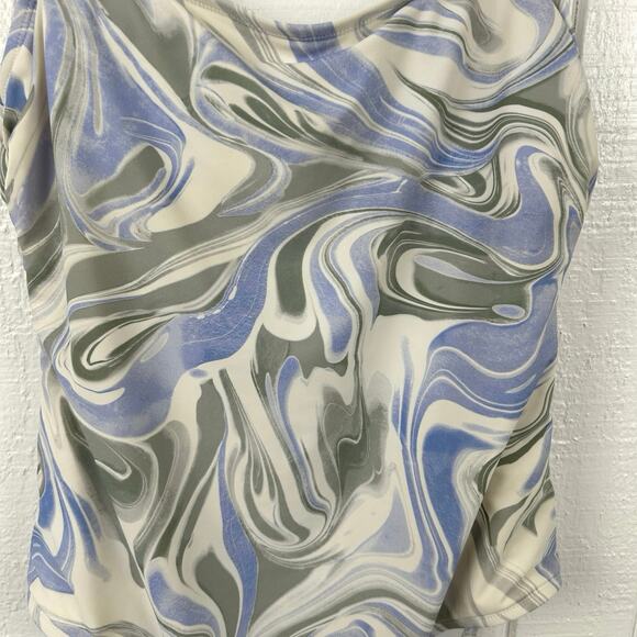 Hurley Women One Piece Swimsuit Bathing Suit Blue Green Beach Vacation Medium - Picture 2 of 9